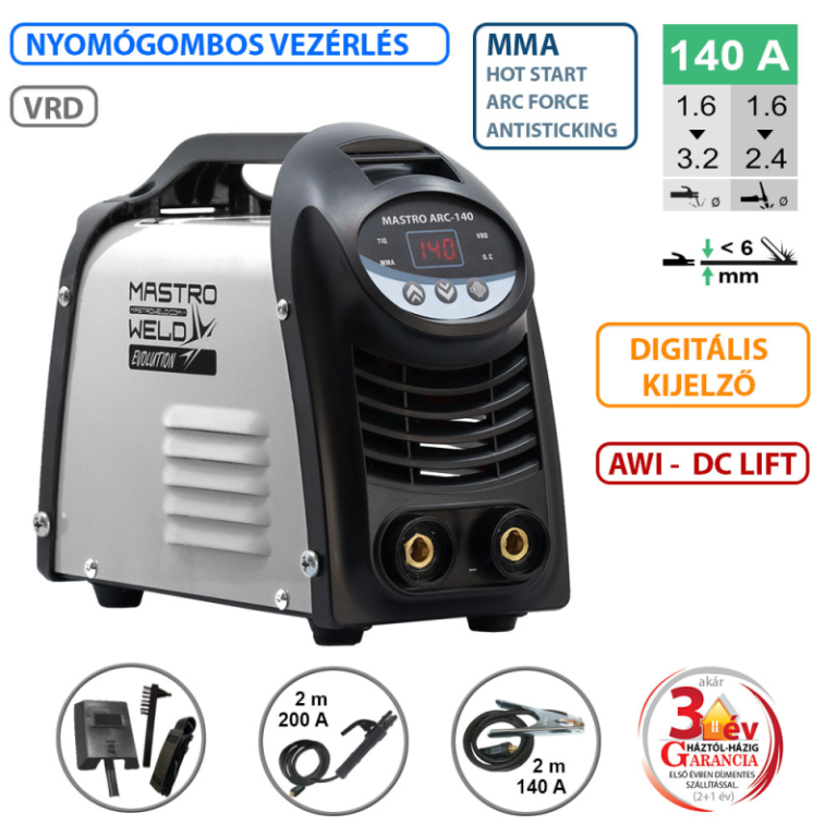 MASTRO ARC-140 hegesztő inverter (MMA)
