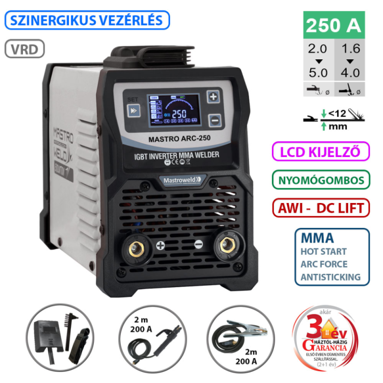MASTRO ARC-250 hegesztő inverter (MMA)